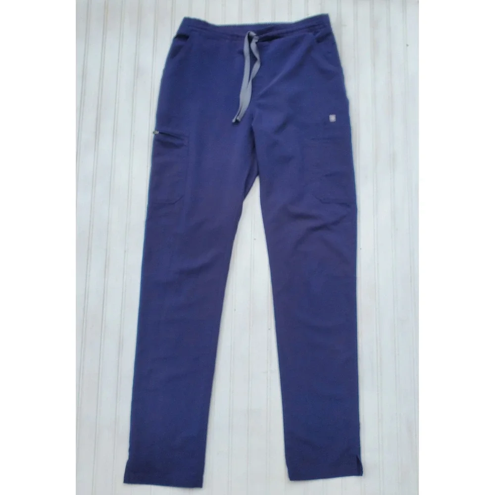 FIGS Technical Collection Navy Blue Scrub Pants Mens Small Tall Drawstring
